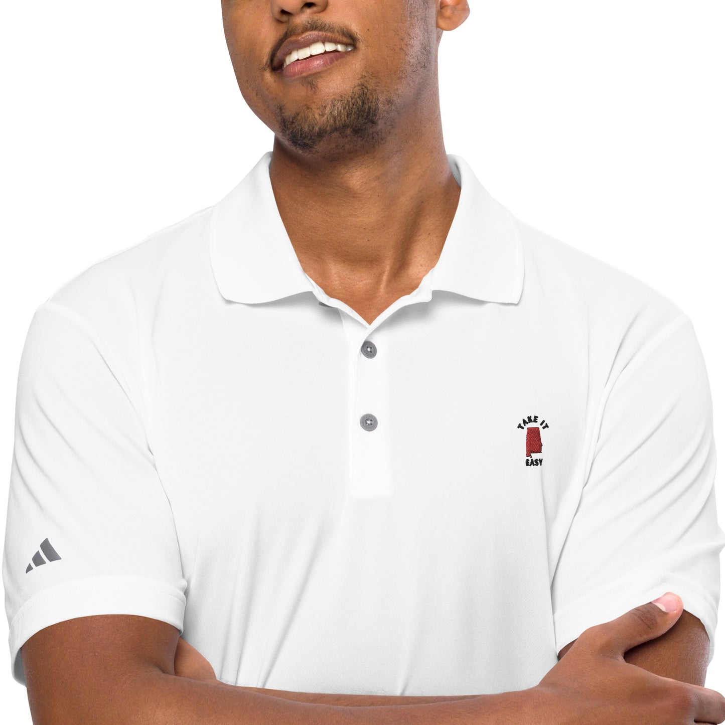 Adidas Take It Easy Red Alabama Polo